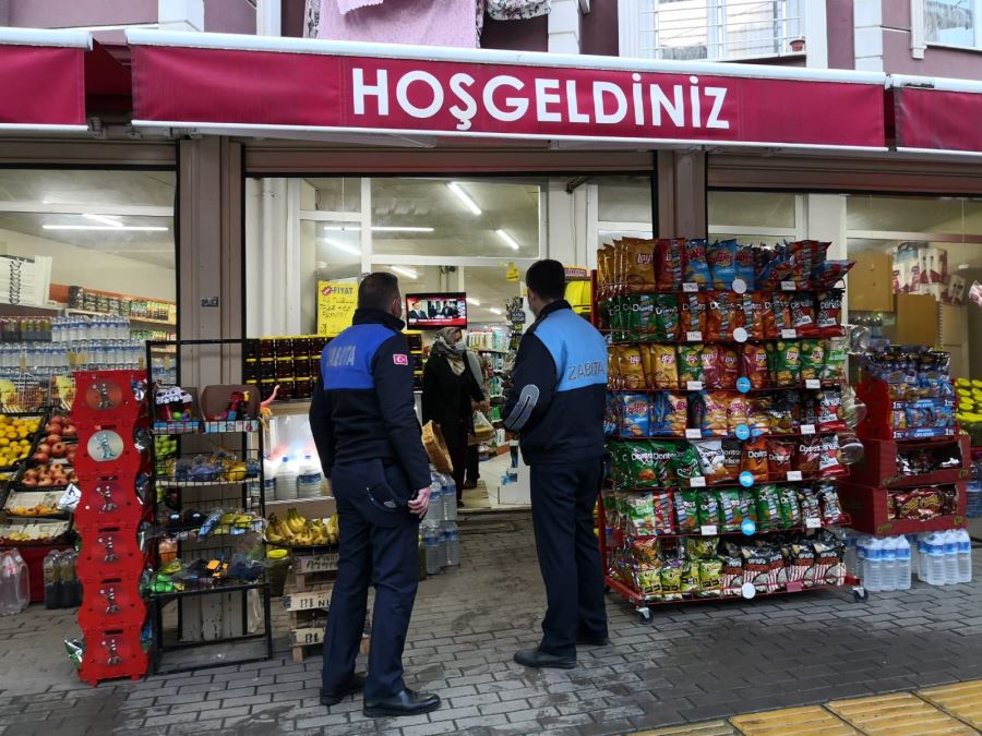 ZABITA EKİPLERİNDEN BAKKAL VE MARKETLERE DENETİM