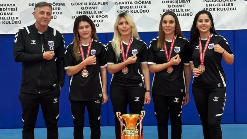 Kahramanmaraş Büyükşehir Belediyesi Kadın Goalball Takımı 1. Lig Şampiyonu Oldu