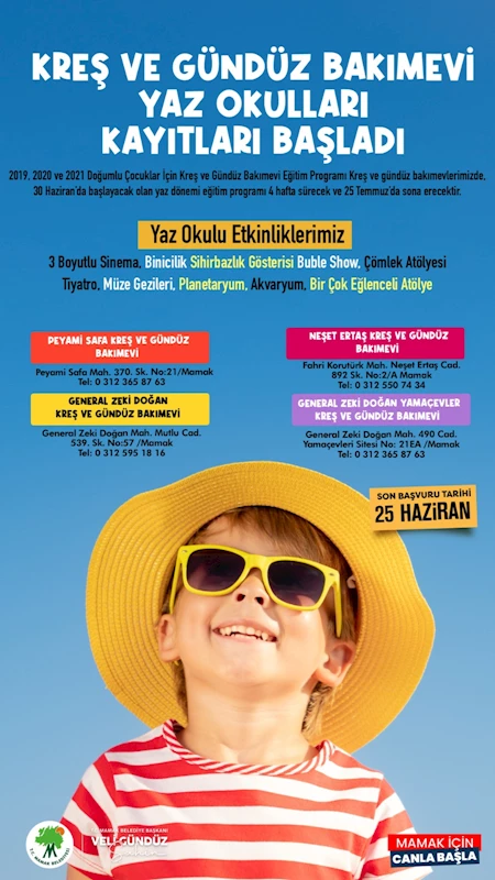 Mamak Belediyesinden Çocuklara Yaz Okulu Müjdesi