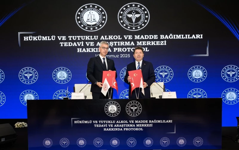 ADALET BAKANI YILMAZ TUNÇ, BAĞIMLI HÜKÜMLÜLERE YÖNELİK TEDAVİ MERKEZİ PROTOKOLÜNÜN İMZA TÖRENİNE KATILDI