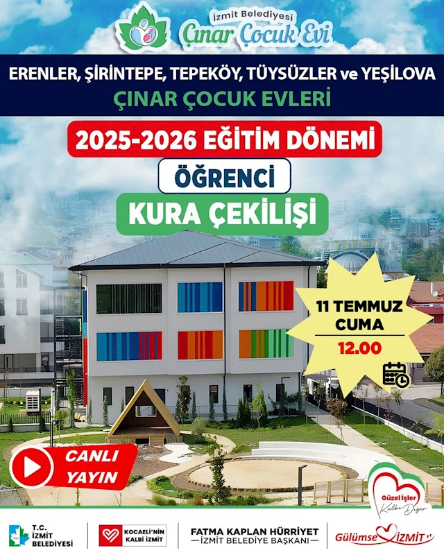 ÇINAR ÇOCUK EVLERİ’NDE 3’ÜNCÜ GRUP İÇİN 11 TEMMUZ’DA KURA ÇEKİLECEK