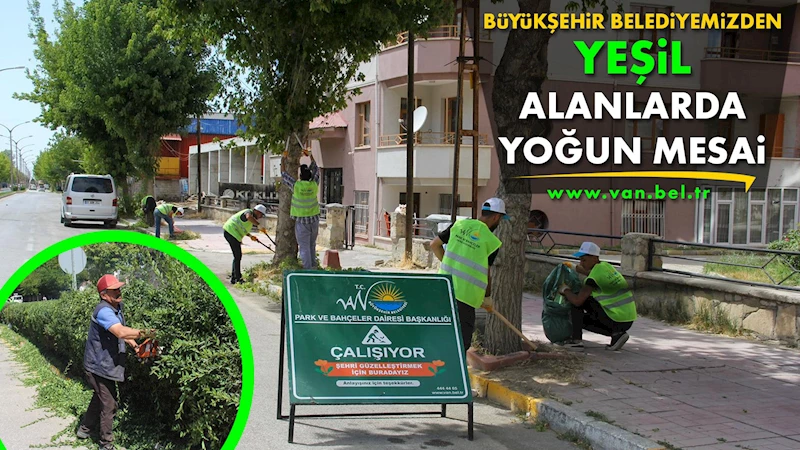 VAN BÜYÜKŞEHİR BELEDİYESİ’NDEN YEŞİL ALANLARDA YOĞUN MESAİ