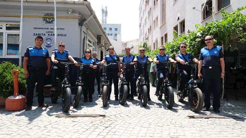 ODUNPAZARI BELEDİYESİ ZABITA EKİPLERİNE 7 ELEKTRİKLİ BİSİKLET