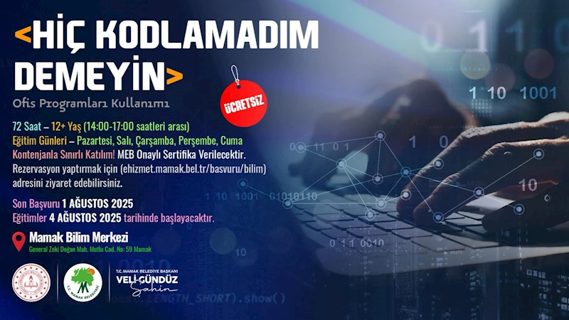 Mamak’ta Gençlere Ücretsiz Ofis Programları Eğitimi