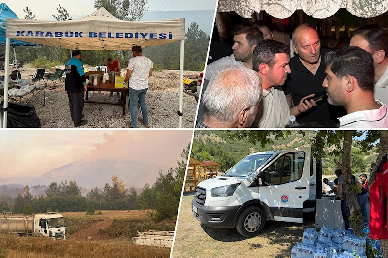 Karabük Belediyesi Ovacık’taki Orman Yangınına Tüm Gücüyle Müdahale Ediyor