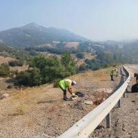 Büyükşehir’den yangın bölgelerinde çevre temizliği