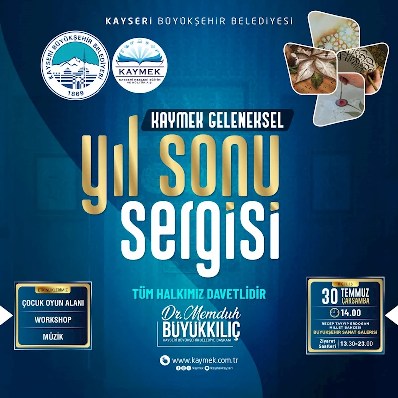 Büyükşehir KAYMEK, Geleneksel Yıl Sonu Sergisi’ni Açıyor