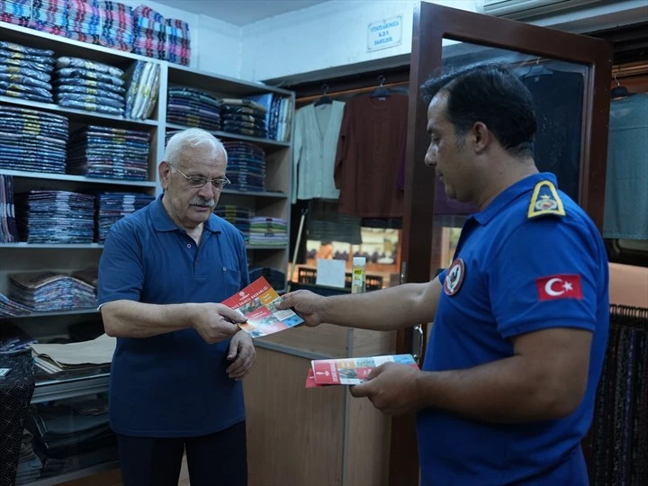 Kaleiçi Çarşısı’nda yangın güvenliği kontrolü