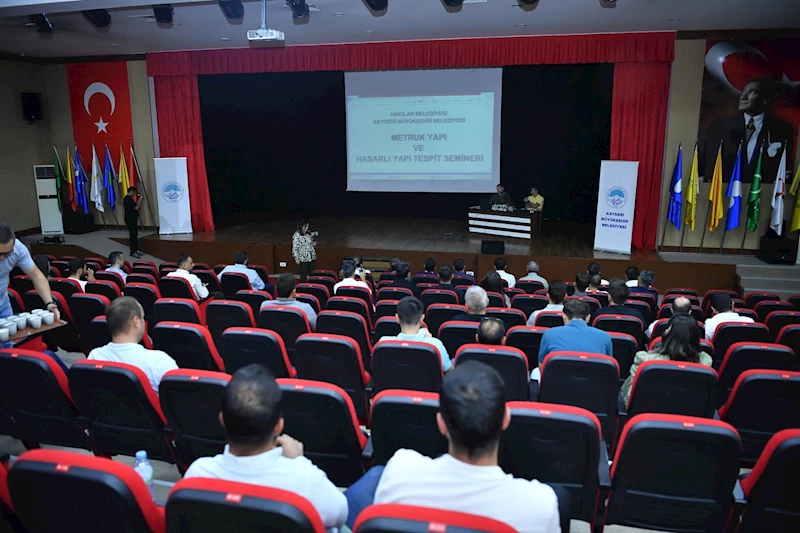 Büyükşehir’den Hacılar’da Metruk Yapı ve Hasarlı Yapı Tespit Semineri ve Saha Uygulaması