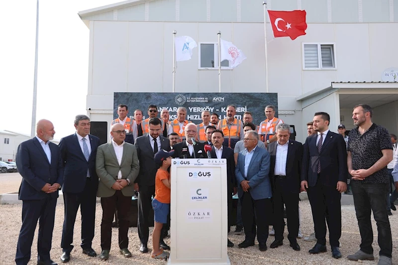 Kayseri Protokolünden Yüksek Hızlı Tren Hattı Projesi Şantiyesinde İnceleme