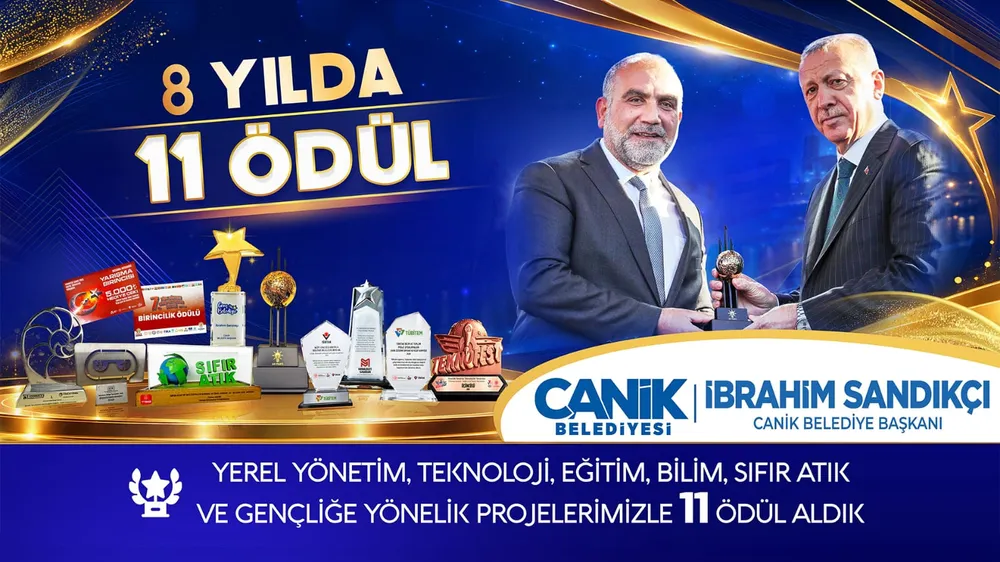Canik Belediyesi Farklı Alanlardaki Başarılarıyla 11 Ödül Kazandı