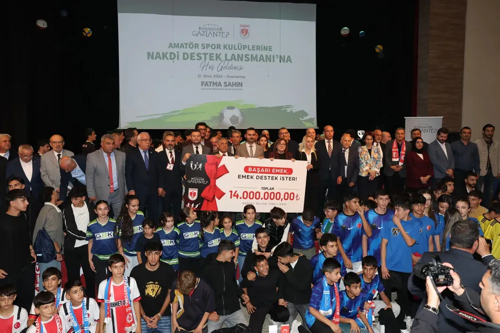 Gaziantep’te 115 amatör spor kulübüne 14 milyon lira destek
