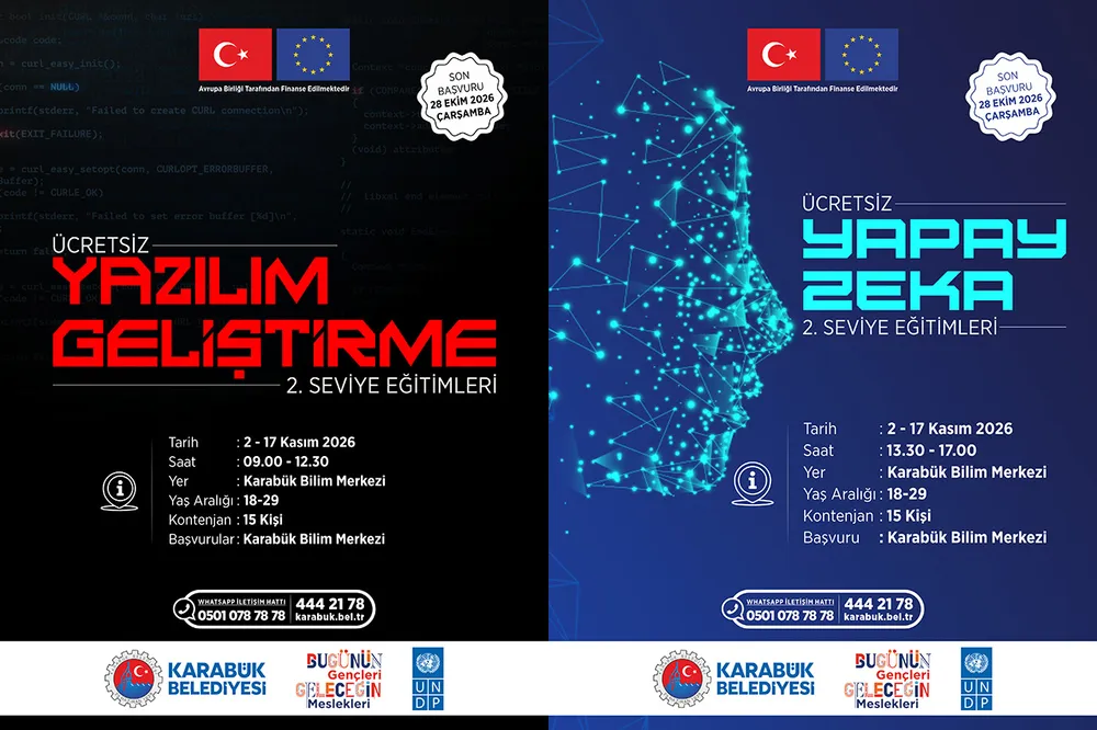 Karabük Belediyesi'nden Gençlere Yapay Zekâ ve Yazılım Eğitimi
