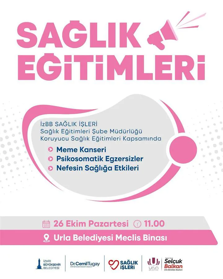 İzmir ve Urla Belediyelerinden Halka Yönelik Sağlık Eğitimleri