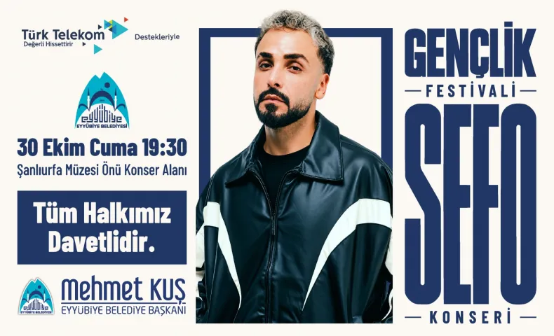 Sefo, Eyyübiye Belediyesi'nin Düzenlediği Konserde Sahne Alacak