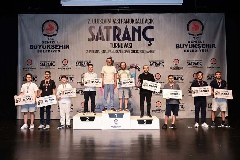 Pamukkale Açık Satranç Turnuvası şampiyonlarını buldu