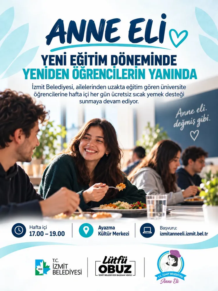 İzmit Belediyesi'nden Üniversite Öğrencilerine 'Anne Eli' Desteği