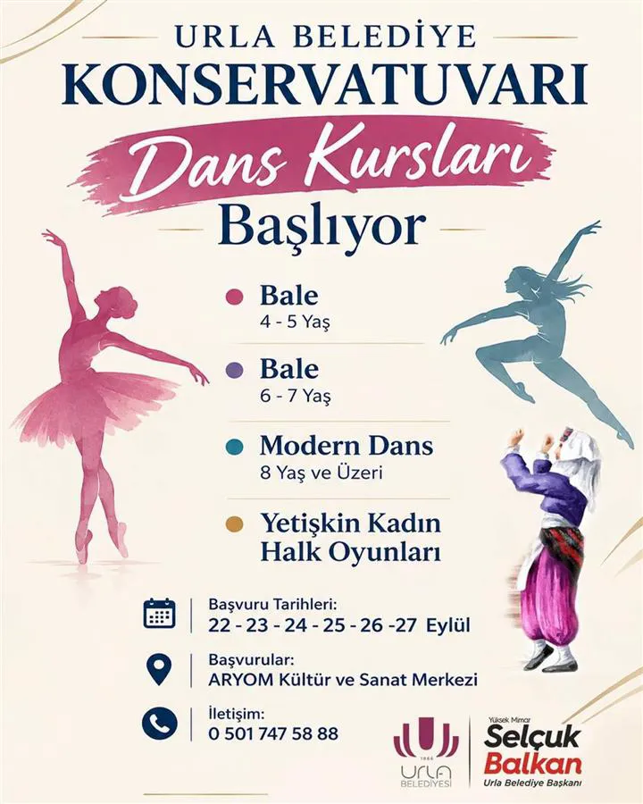 Urla Belediyesi Konservatuvarı'nda Dans Kursları Başlıyor