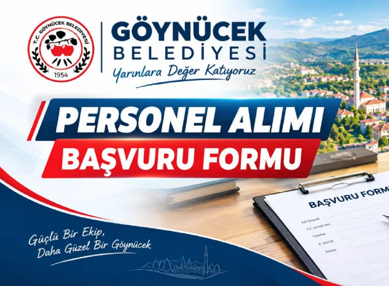 Göynücek Belediyesi Personel Alımı İçin Başvuru Formu Yayınlandı