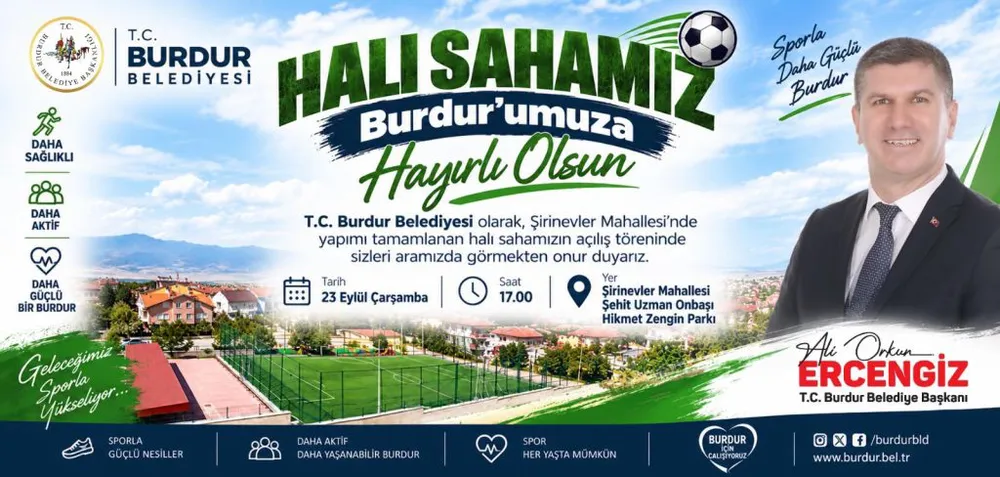 Burdur Belediyesi Yeni Halı Saha Tesisini Hizmete Açtı