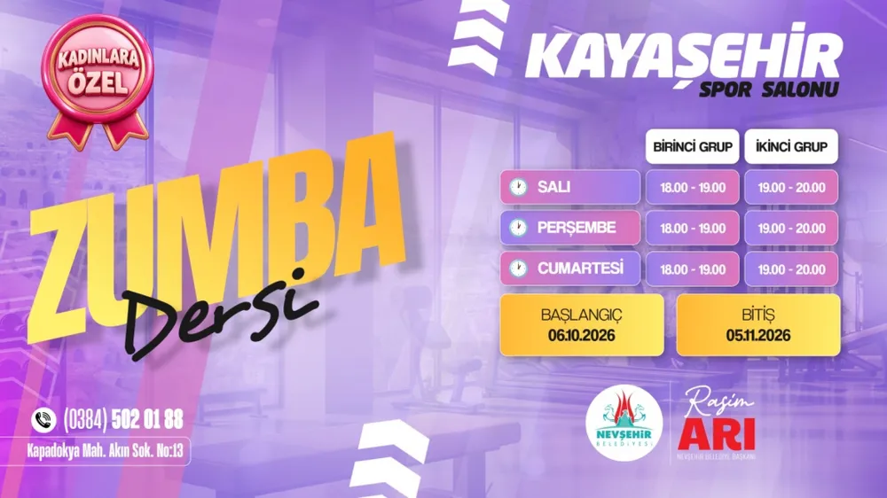 Nevşehir'de Kadınlara Özel Zumba ve Pilates Kursları Başlıyor