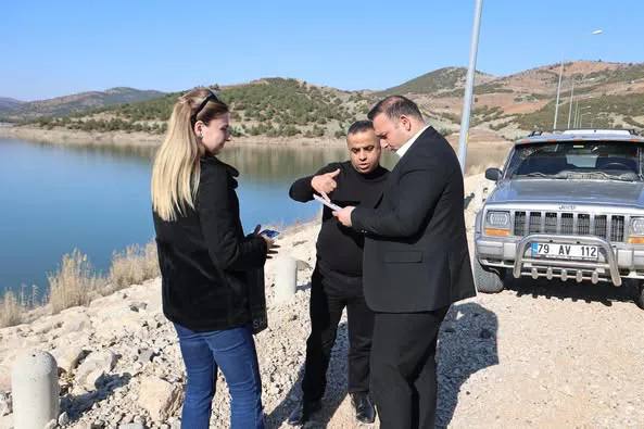 Kilis Belediye Başkanı Hakan Bilecen Afrin Barajı'nda İncelemelerde Bulundu