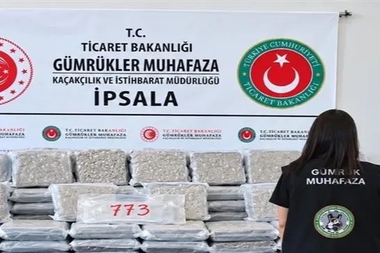 İpsala Gümrük Kapısı’nda 387 kilo skunk ele geçirildi