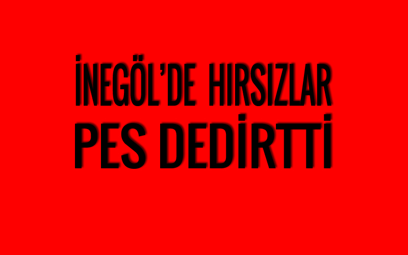 İNEGÖLâ€™DE HIRSIZLIK PES DEDİRTTİ!
